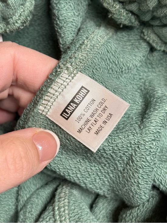 Ilana Kohn women’s  cotton Pullover Sweatpants in Light Gray - Picture 6 of 7